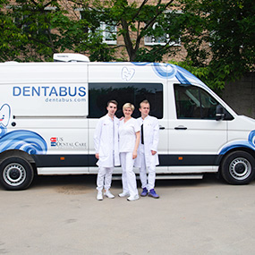 Clinic on wheels "Dentabas" in Moscow.